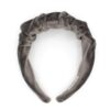 diadema rizada terciopelo gris